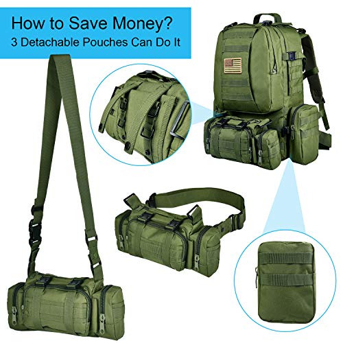 CVLIFE Military Tactical Backpack Army Rucksack Assault Pack Built...