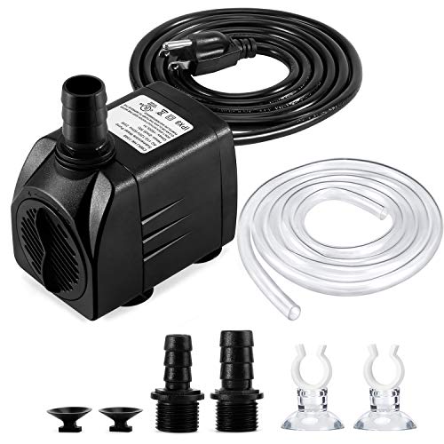 Fountain Pump, 400GPH25W 1500L/H Submersible Water Pump, Durable...