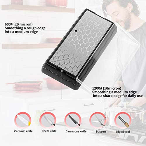Knife Sharpening Stone Diamond Plate, CWOVRS Double-Sided Diamond ...