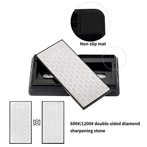 Knife Sharpening Stone Diamond Plate, CWOVRS Double-Sided Diamond ...