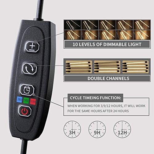 CXhome Grow Light 80 LEDs Plant Lights Grow Lamp Upgraded with Cyc...