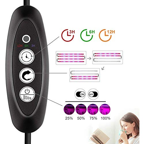 CXhome Plant Light T5 Red & Blue 4 Packs Grow Lights with Auto Cyc...