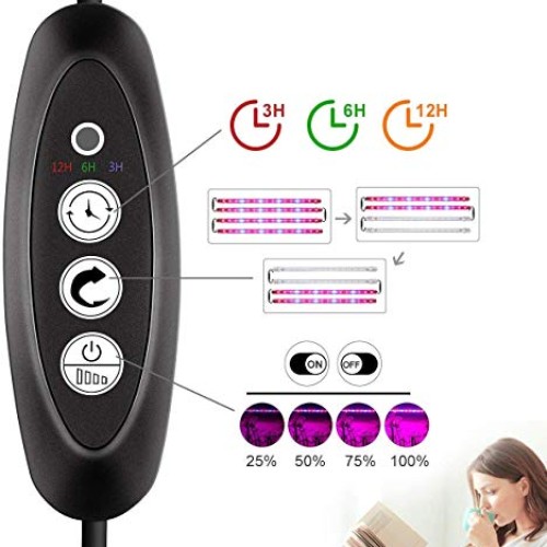 CXhome Plant Light T5 Red & Blue 4 Packs Grow Lights with Auto Cyc...