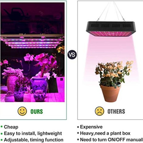 CXhome Plant Light T5 Red & Blue 4 Packs Grow Lights with Auto Cyc...