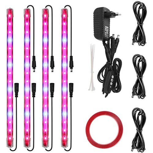 CXhome Plant Light T5 Red & Blue 4 Packs Grow Lights with Auto Cyc...