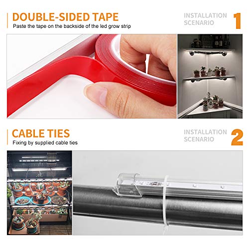 Plant Grow Light T5 Samsung＆Full Spectrum 3500K＆Red LED 4 Strips...