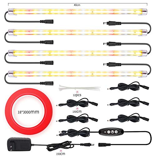 Plant Grow Light T5 Samsung＆Full Spectrum 3500K＆Red LED 4 Strips...