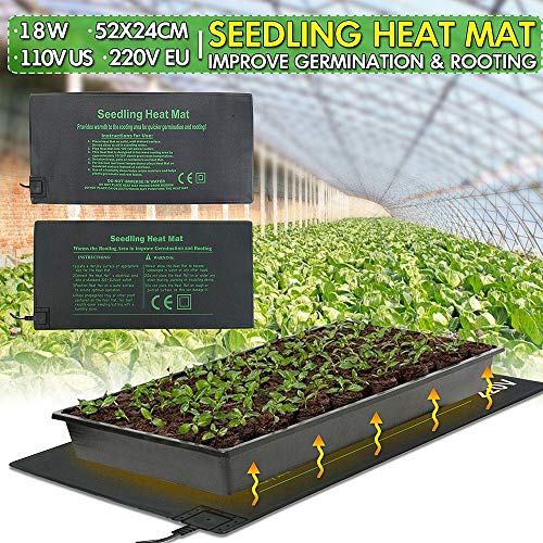 Waterproof Seedling Heat Mat 20.47x9.45in Plant Seed Germination P...
