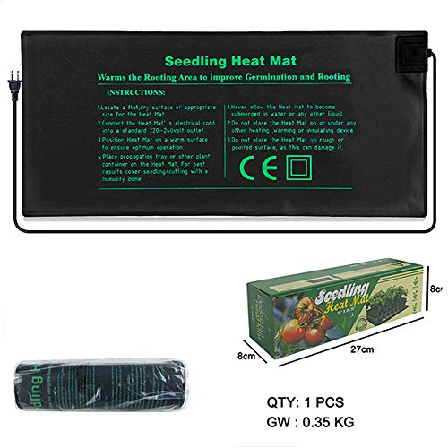 Waterproof Seedling Heat Mat 20.47x9.45in Plant Seed Germination P...