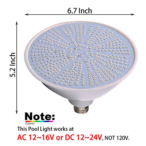 Pool Light, 12V 40W RGB Color Changing LED Pool Lights for Ingroun...
