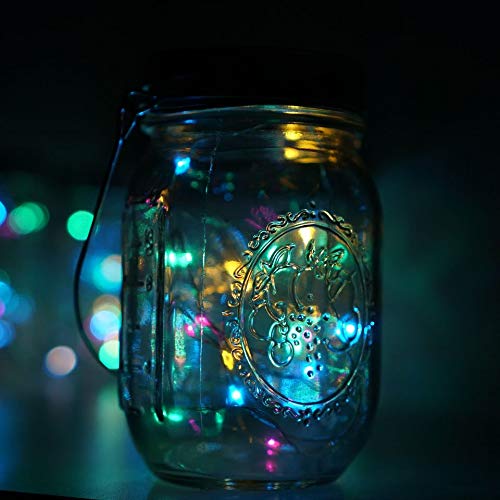 Upgraded Solar Mason Jar Lights, 12 Pack 30 LED Mason Jar Lid Ligh...