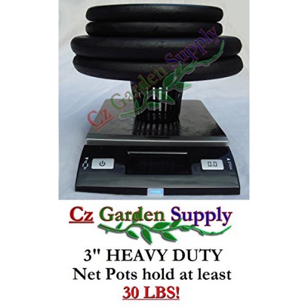 25 pack - 3 inch Round HEAVY DUTY Net Cups Pots WIDE LIP Design - ...