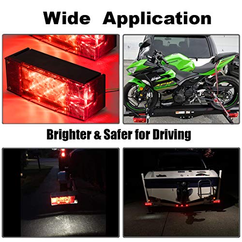 CZC AUTO 2PCS 12V LED Submersible Low Profile Rectangular Trailer ...