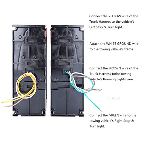 CZC AUTO 2PCS 12V LED Submersible Low Profile Rectangular Trailer ...