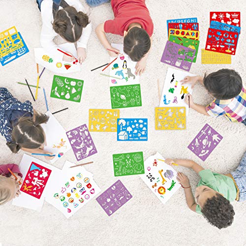 CZONG 21 Pieces Drawing Stencils Set for Kids Over 300 Different P...