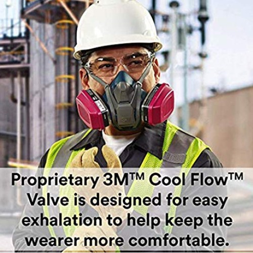 Rugged Comfort Quick Latch Half Facepiece Reusable Respirator Medi...