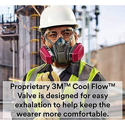 Rugged Comfort Quick Latch Half Facepiece Reusable Respirator Medi...