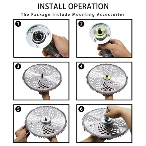 CZS 10 x 80T Carbide Tip Brush Cutter Blades Premium Stainless St...