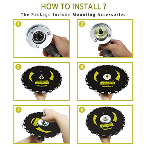 CZS 9 Brushcutter Chainsaw Tooth Blade,20T Chainsaw Tooth Brush C...