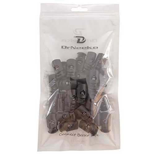 30 Pcs Plastic Drawstring Toggle Spring Stop Single Hole String Co...