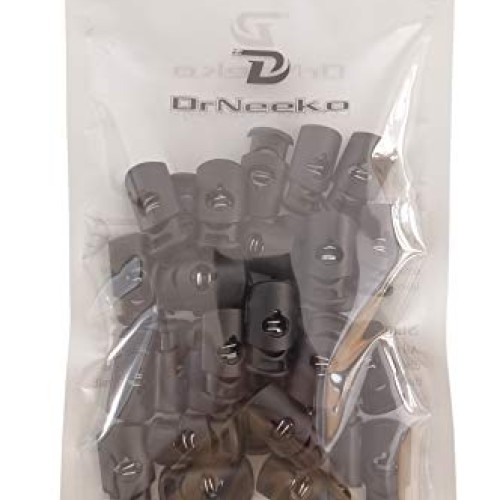 30 Pcs Plastic Drawstring Toggle Spring Stop Single Hole String Co...