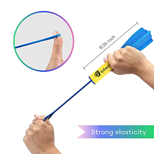 D-FantiX Slingshot Finger Rockets Toys for Kids, 6 Pack LED Foam R...