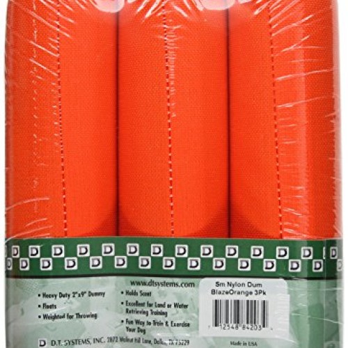 D.T. Systems Cordura Nylon Dog Training Dummy, Blaze Orange, Small...