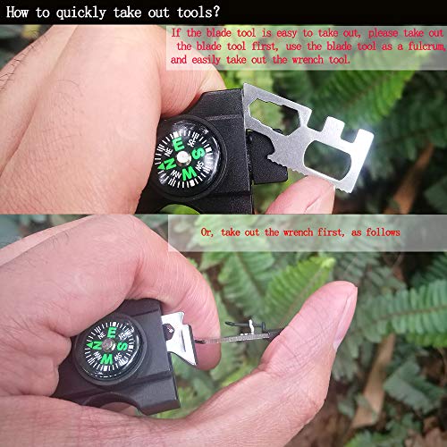 daarcin Adjustable Survival Paracord Bracelet, AK87 20 in 1,Ultima...