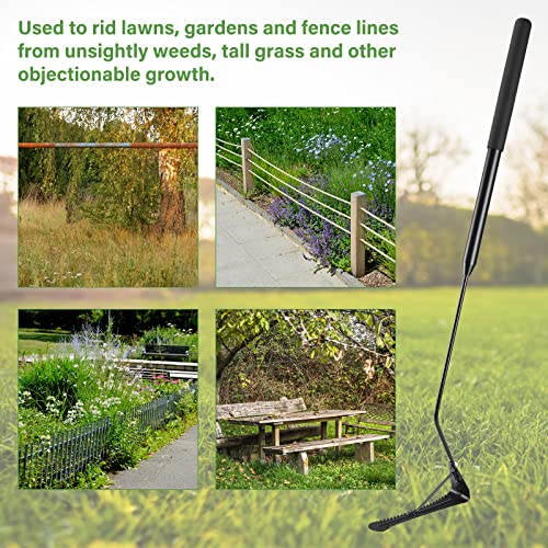 DACK 36 Grass Whip with Double-Edged Serrated Blade, Manual Weed ...