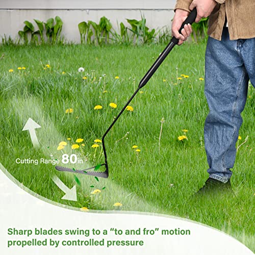 DACK 36 Grass Whip with Double-Edged Serrated Blade, Manual Weed ...