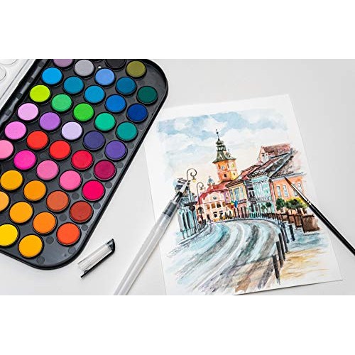 Daco Watercolor Paint Set, Travel-Friendly Art Set of 48 Easy Blen...