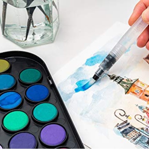 Daco Watercolor Paint Set, Travel-Friendly Art Set of 48 Easy Blen...
