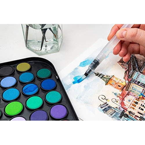 Daco Watercolor Paint Set, Travel-Friendly Art Set of 48 Easy Blen...