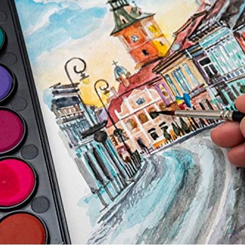 Daco Watercolor Paint Set, Travel-Friendly Art Set of 48 Easy Blen...