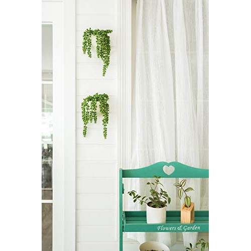 Dahey Wall Planters with Fake String of Pearls Plant Artificial Su...