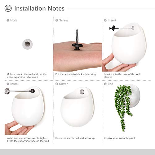Dahey Wall Planters with Fake String of Pearls Plant Artificial Su...