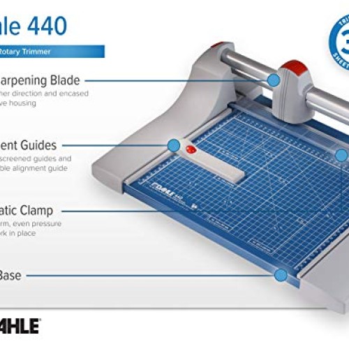 Dahle 440 Premium Rotary Trimmer, 14 Cut Length, 30 Sheet Capacit...