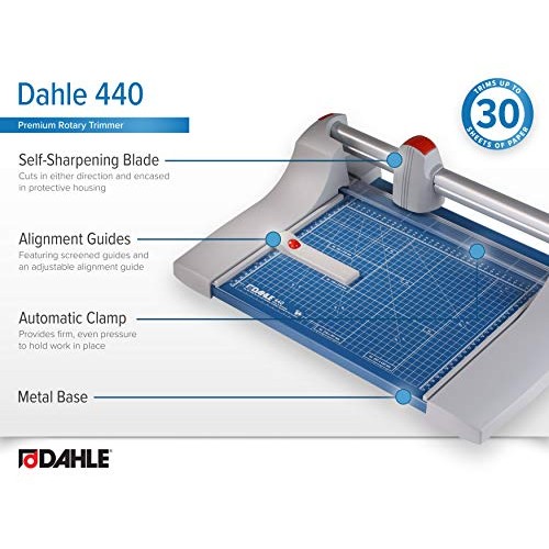 Dahle 440 Premium Rotary Trimmer, 14 Cut Length, 30 Sheet Capacit...