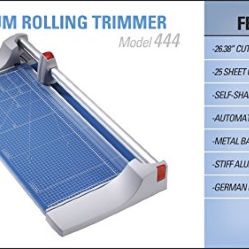 Dahle 444 Premium Rolling Trimmer, 26-3/8 Cut Length, 25 Sheet Ca...