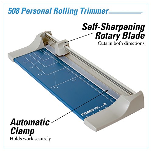 Dahle 508 Personal Rolling Trimmer, 18 Cut Length, 7 Sheet Capaci...