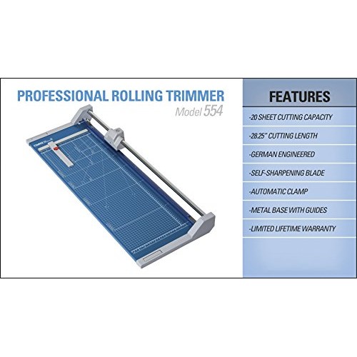 Dahle 554 Professional Rolling Trimmer, 28-1/4 Cut Length, 20 She...