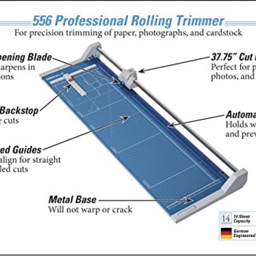 Dahle 556 Professional Rolling Trimmer, 37-3/4 Cut Length, 14 She...