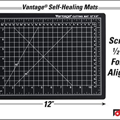 Dahle Vantage 10670 Self-Healing Cutting Mat, 9x12, 1/2 Grid, 5...