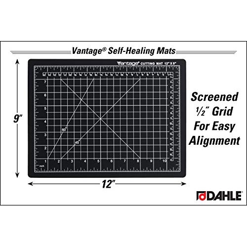 Dahle Vantage 10670 Self-Healing Cutting Mat, 9x12, 1/2 Grid, 5...