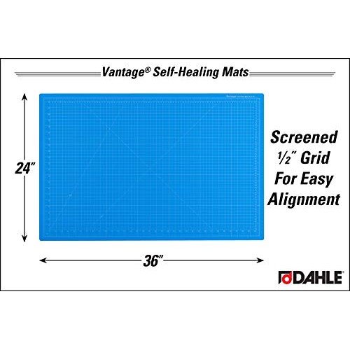 Dahle Vantage 10693 Self-Healing Cutting Mat, 24x36, 1/2 Grid, ...