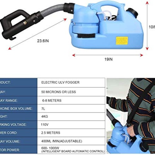 DAI QI 7L Portable Fogger Machine - Electric Mist Duster - Ultra L...