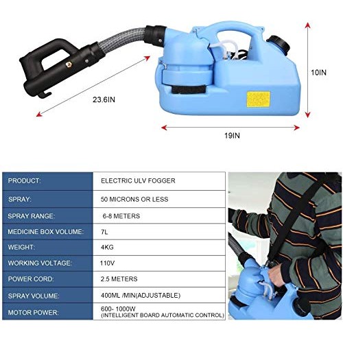 DAI QI 7L Portable Fogger Machine - Electric Mist Duster - Ultra L...