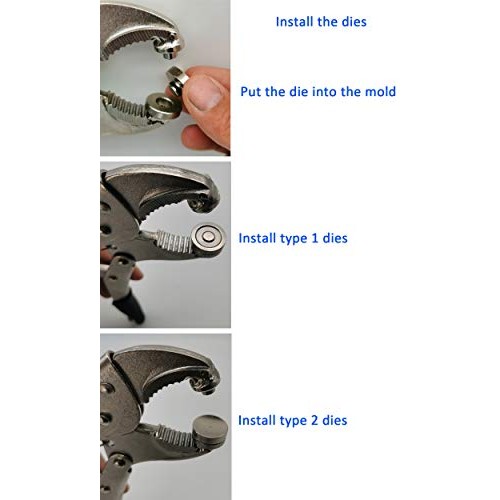 Heavy-Duty Snap Setter Fastener Pliers Snap Tool Kit Vice-Grip Too...