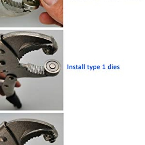 Heavy-Duty Snap Setter Fastener Pliers Snap Tool Kit Vice-Grip Too...