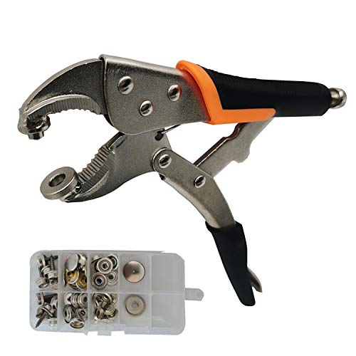 Heavy-Duty Snap Setter Fastener Pliers Snap Tool Kit Vice-Grip Too...